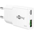 Goobay Slim USB-C PD GaN Dual Fast Charger 30W - White