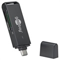 Goobay USB-C Portable Card Reader - MicroSD/SD - Black
