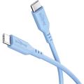 Goobay USB-C Silicone Cable - 1.5m, 60W - Blue