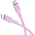 Goobay USB-C Silicone Cable - 1.5m, 60W - Pink