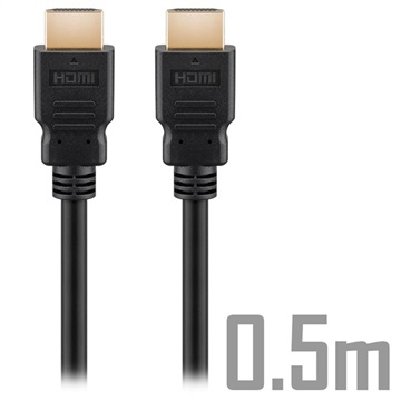 Goobay Ultra High Speed HDMI 2.1 8K Cable - 0.5m - Black