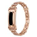 Google Fitbit Air Zinc Alloy Strap with Rhinestones - Rose Gold