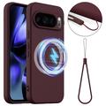 Google Pixel 10 Pro Liquid Silicone Case - MagSafe Compatible - Wine Red