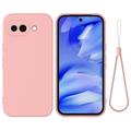 Google Pixel 10a Liquid Silicone Case with Hand Strap - Pink