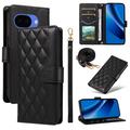 Google Pixel 10a Luxury Quilted Wallet Case - Black