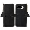 Google Pixel 10a Wallet Leather Case with RFID - Black