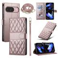 Google Pixel 11/11 Pro Luxury Quilted Wallet Case - Rose Gold