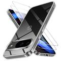 Google Pixel 11 Pro XL TPU Case w/ 2x Tempered Glass Screen Protector - 9H - Clear