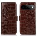 Google Pixel 11 Pro XL Crocodile Series Wallet Leather Case with RFID - Brown