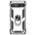 Google Pixel 6a Hybrid Case with Metal Kickstand - Silver