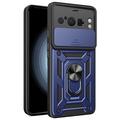 Google Pixel 8 Pro Rotary Ring Hybrid Case with Camera Shield - Blue