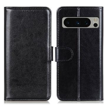 Google Pixel 8 Pro Wallet Case with Magnetic Closure - Black