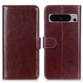Google Pixel 8 Pro Wallet Case with Magnetic Closure - Brown
