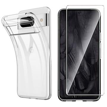 Google Pixel 8 Saii 2-in-1 TPU Case & Tempered Glass Screen Protector - 9H