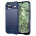 Google Pixel 8a Brushed TPU Case - Carbon Fiber - Blue