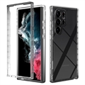 Samsung Galaxy S23 Ultra 5G Gradient Series Hybrid Case - Black / Transparent