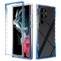 Samsung Galaxy S23 Ultra 5G Gradient Series Hybrid Case - Blue / Transparent