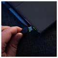 Green Cell Ray Fast USB-C Cable with LED Light - 1.2m
