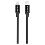 GreyLime 18W Braided USB-C / Lightning Cable - MFi Certified - 1m