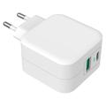 GreyLime 38W PD & QC Wall Charger - USB-C, USB-A - White
