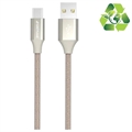 GreyLime Braided USB-A / USB-C Cable - 2m - Beige