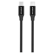 GreyLime Braided USB-C / USB-C Cable - 1m - Black