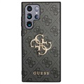 Guess 4G Big Metal Logo Samsung Galaxy S22 Ultra 5G Hybrid Case - Grey