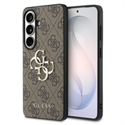 Samsung Galaxy S26 Guess 4G Big Metal Logo Hybrid Case - Brown