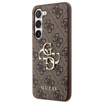 Guess 4G Big Metal Logo Samsung Galaxy S23 5G Hybrid Case - Brown