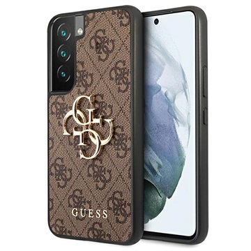 Guess 4G Big Metal Logo Samsung Galaxy S22 5G Hybrid Case - Brown