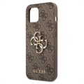 Guess 4G Big Metal Logo iPhone 13 Hybrid Case - Brown