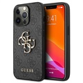 Guess 4G Big Metal Logo iPhone 13 Pro Hybrid Case - Black