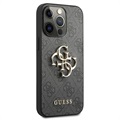 Guess 4G Big Metal Logo iPhone 13 Pro Max Hybrid Case - Black