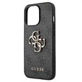 Guess 4G Big Metal Logo iPhone 13 Pro Max Hybrid Case - Black