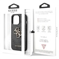 Guess 4G Big Metal Logo iPhone 13 Pro Max Hybrid Case - Black