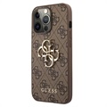 Guess 4G Big Metal Logo iPhone 13 Pro Max Hybrid Case - Brown