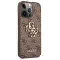 Guess 4G Big Metal Logo iPhone 13 Pro Max Hybrid Case - Brown