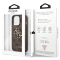 Guess 4G Big Metal Logo iPhone 13 Pro Max Hybrid Case - Brown