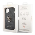 Guess 4G Big Metal Logo iPhone 14 Hybrid Case - Black