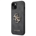Guess 4G Big Metal Logo iPhone 14 Max Hybrid Case - Grey