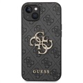 Guess 4G Big Metal Logo iPhone 14 Max Hybrid Case - Grey