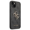 Guess 4G Big Metal Logo iPhone 14 Max Hybrid Case - Grey