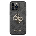 Guess 4G Big Metal Logo iPhone 14 Pro Max Hybrid Case - Black