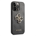 Guess 4G Big Metal Logo iPhone 14 Pro Max Hybrid Case - Black