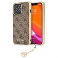 Guess 4G Charms Collection iPhone 13 Pro Hybrid Case - Brown