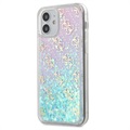 Guess 4G Liquid Glitter iPhone 12 Mini Hybrid Case - Pink / Blue