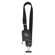 Guess 4G Metal Logo Universal Crossbody Phone Strap with Accessories Pouch - Black