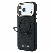 iPhone 18 Pro Max Guess 4G Ring Stand MagSafe Case - Black