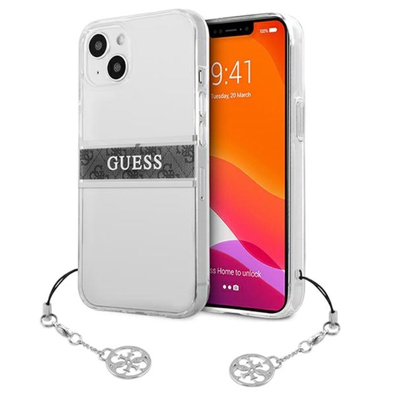 fårehyrde tackle Titicacasøen Guess 4G Strap Charm iPhone 13 Mini Hybrid Case