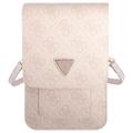 Guess 4G Triangle Logo Smartphone Shoulder Bag - Pink